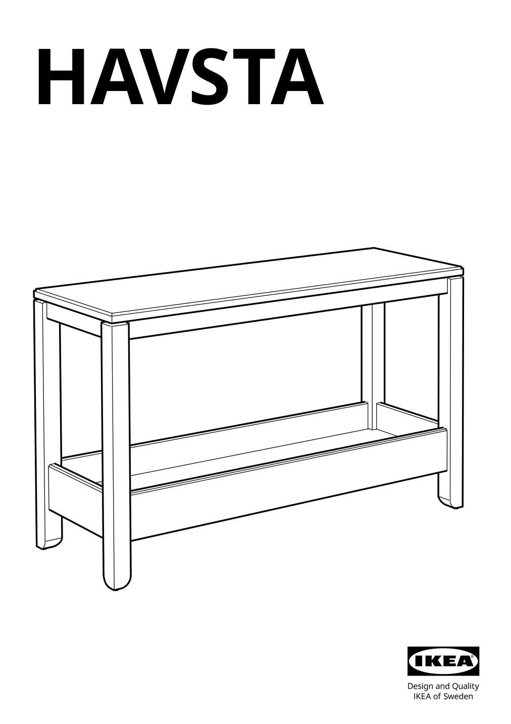 Assembly instructions for IKEA Havsta console table white | Page 1 - IKEA HAVSTA console table 404.042.02