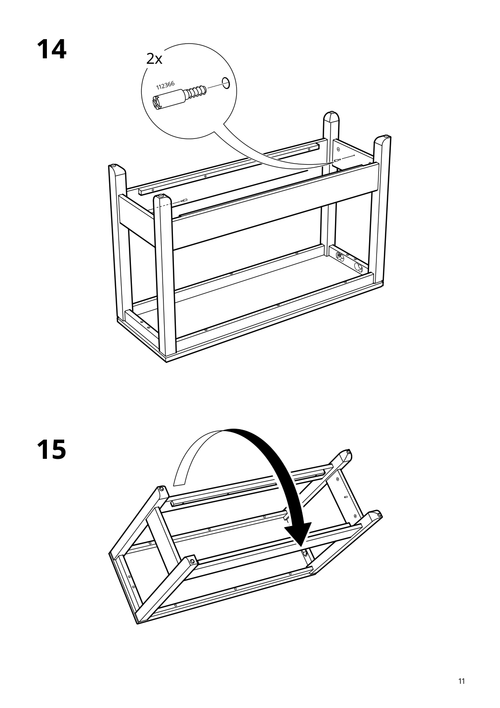 Assembly instructions for IKEA Havsta console table white | Page 11 - IKEA HAVSTA console table 404.042.02