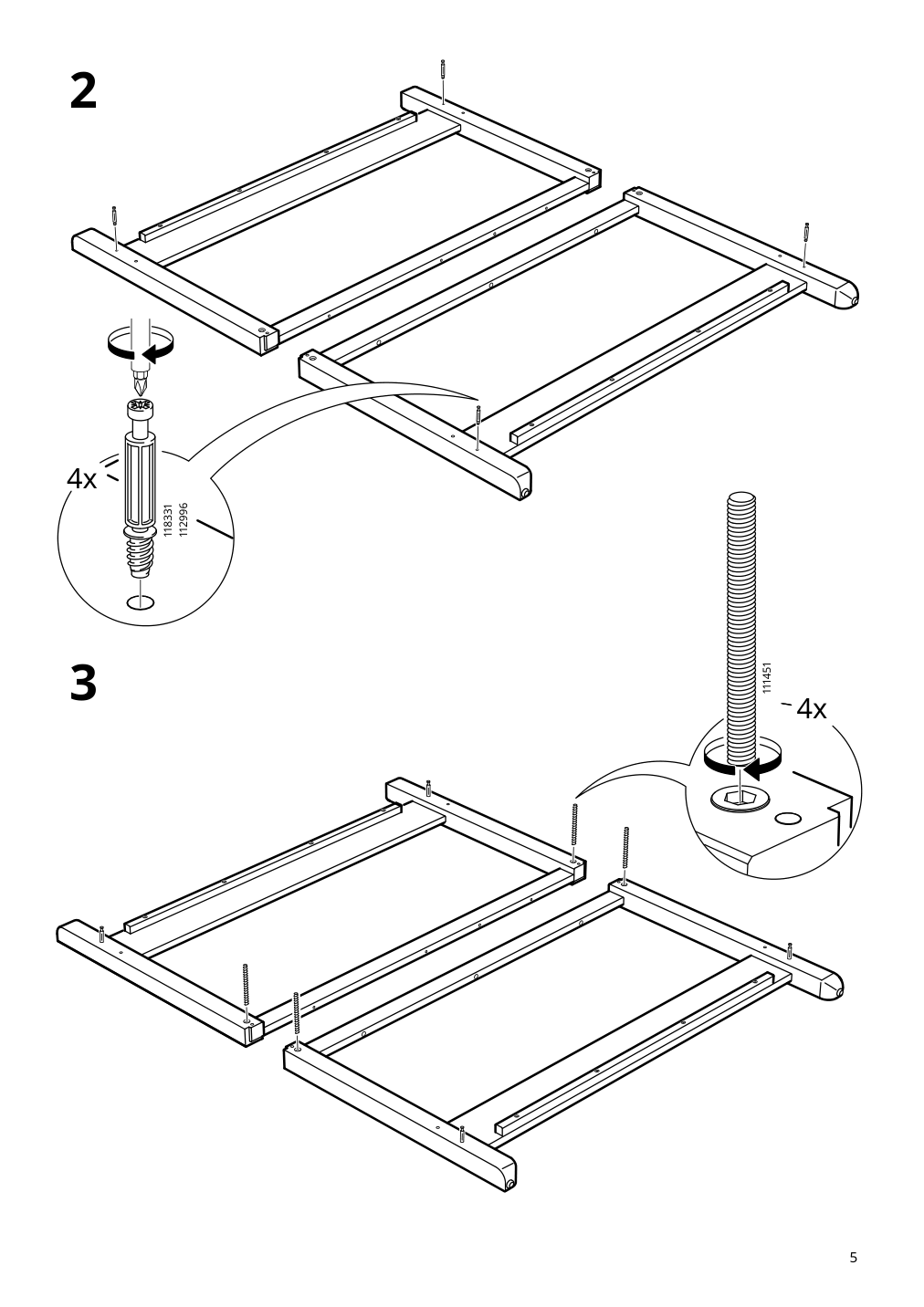 Assembly instructions for IKEA Havsta console table white | Page 5 - IKEA HAVSTA console table 404.042.02