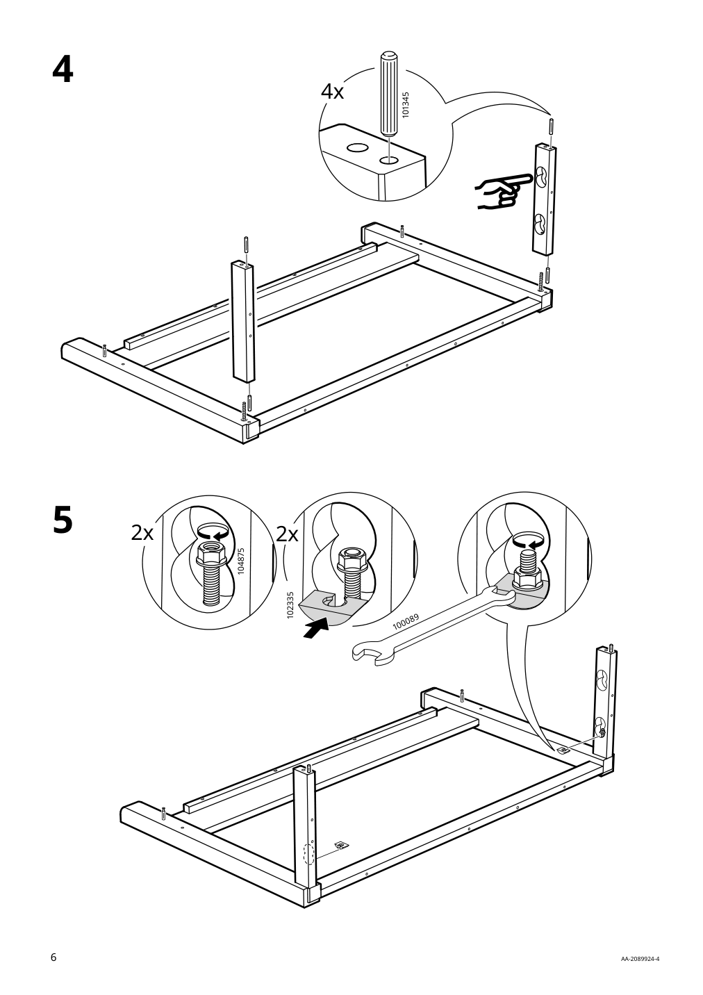 Assembly instructions for IKEA Havsta console table white | Page 6 - IKEA HAVSTA console table 404.042.02