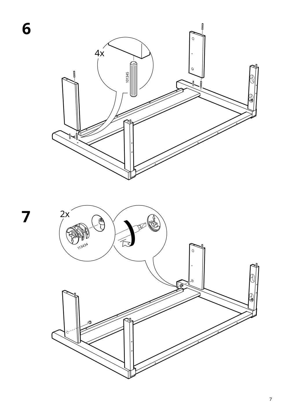 Assembly instructions for IKEA Havsta console table white | Page 7 - IKEA HAVSTA console table 404.042.02