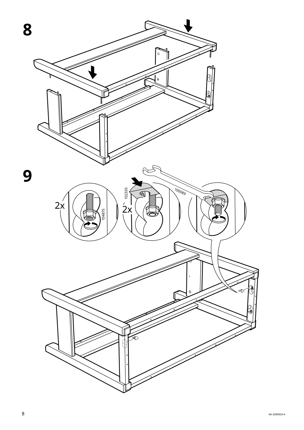 Assembly instructions for IKEA Havsta console table white | Page 8 - IKEA HAVSTA console table 404.042.02