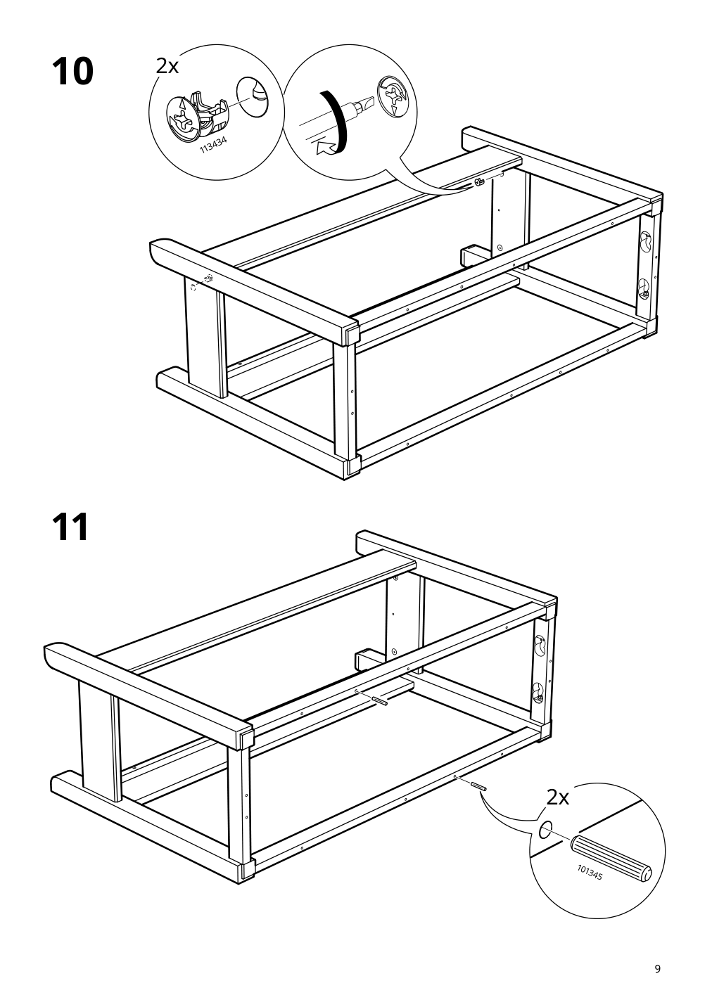 Assembly instructions for IKEA Havsta console table white | Page 9 - IKEA HAVSTA console table 404.042.02