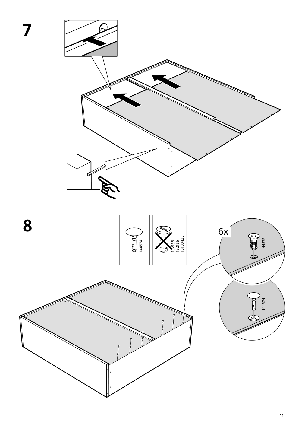 Assembly instructions for IKEA Havsta glass door cabinet black | Page 11 - IKEA HAVSTA storage with sliding glass doors 595.348.78