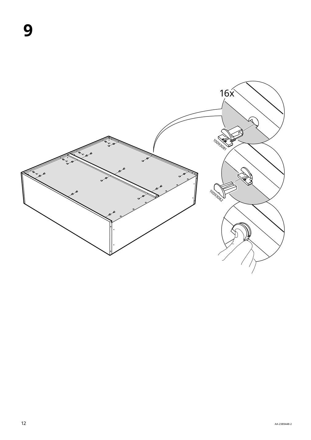 Assembly instructions for IKEA Havsta glass door cabinet black | Page 12 - IKEA HAVSTA storage with sliding glass doors 595.348.78