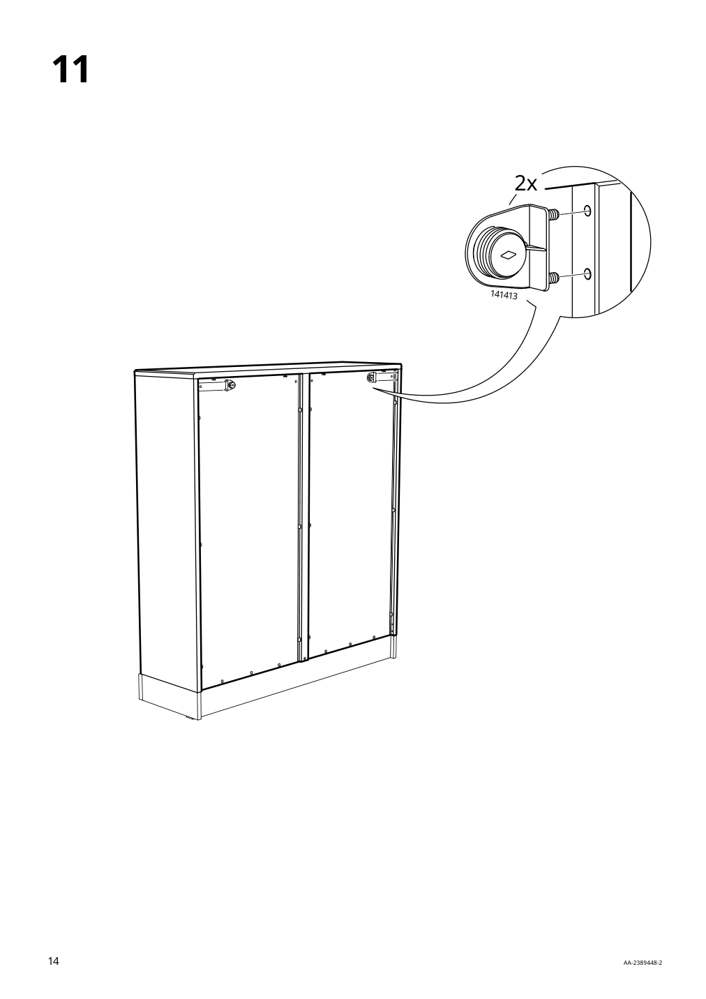 Assembly instructions for IKEA Havsta glass door cabinet black | Page 14 - IKEA HAVSTA storage with sliding glass doors 595.348.78