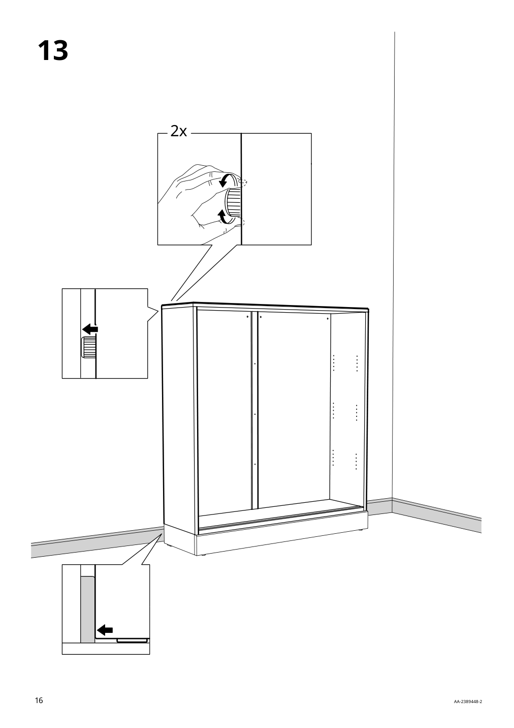 Assembly instructions for IKEA Havsta glass door cabinet black | Page 16 - IKEA HAVSTA storage with sliding glass doors 595.348.78