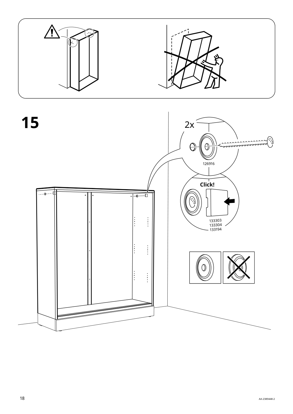 Assembly instructions for IKEA Havsta glass door cabinet black | Page 18 - IKEA HAVSTA storage with sliding glass doors 595.348.78