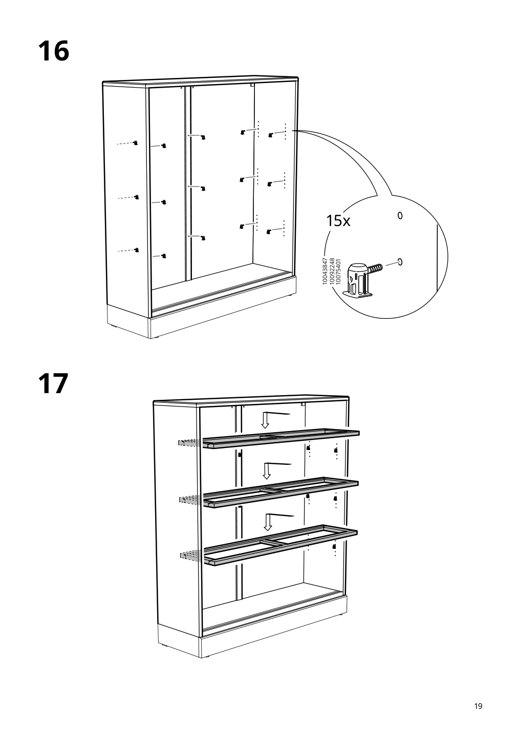 Assembly instructions for IKEA Havsta glass door cabinet black | Page 19 - IKEA HAVSTA storage with sliding glass doors 595.348.78