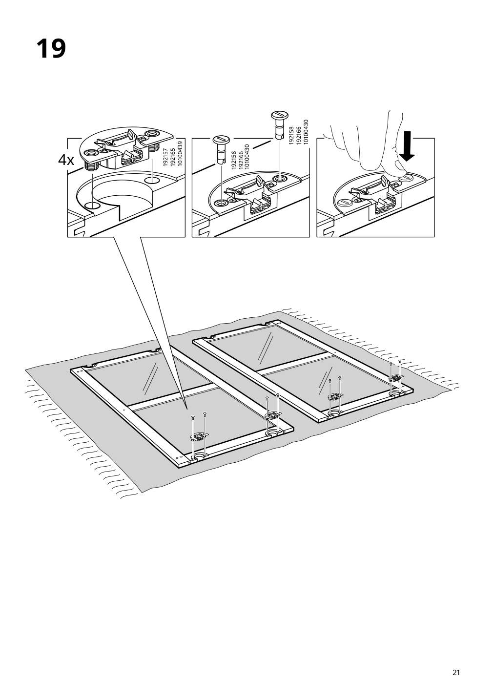 Assembly instructions for IKEA Havsta glass door cabinet black | Page 21 - IKEA HAVSTA storage with sliding glass doors 595.348.78