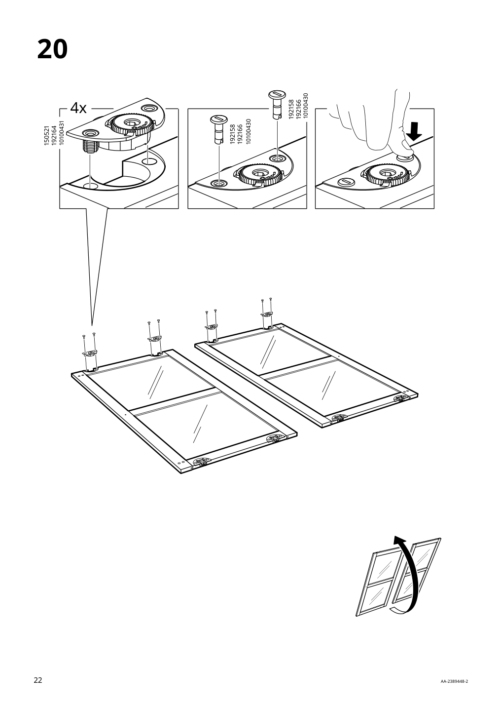 Assembly instructions for IKEA Havsta glass door cabinet black | Page 22 - IKEA HAVSTA storage with sliding glass doors 595.348.78