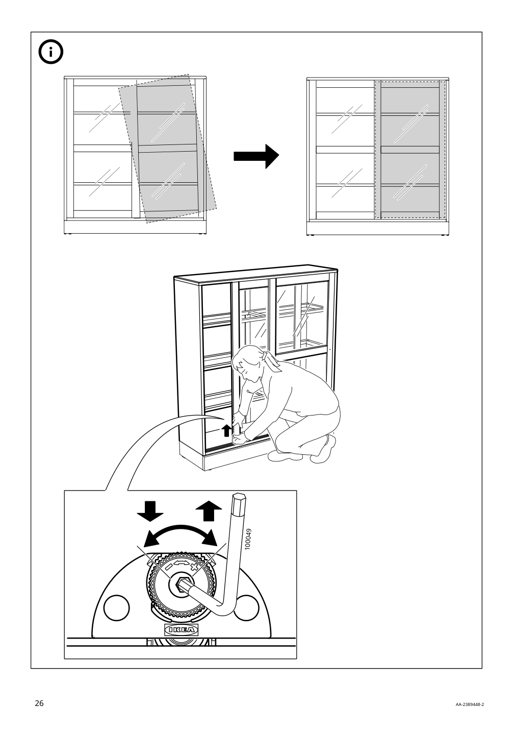 Assembly instructions for IKEA Havsta glass door cabinet black | Page 26 - IKEA HAVSTA storage with sliding glass doors 595.348.78