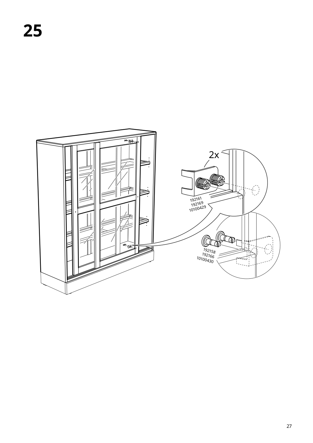 Assembly instructions for IKEA Havsta glass door cabinet black | Page 27 - IKEA HAVSTA storage with sliding glass doors 595.348.78