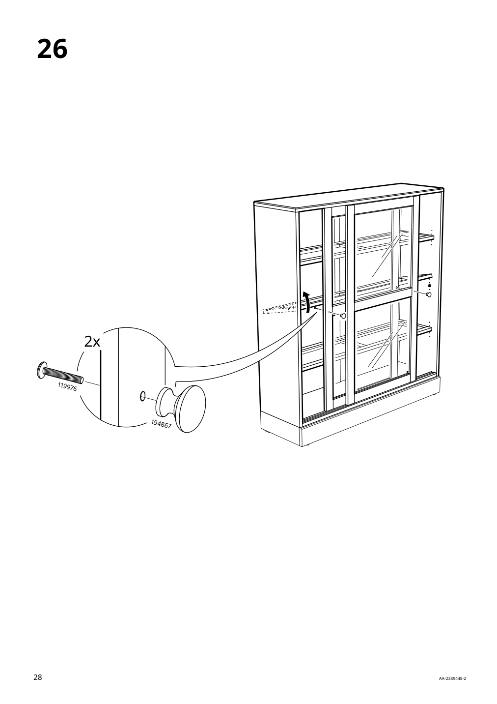 Assembly instructions for IKEA Havsta glass door cabinet black | Page 28 - IKEA HAVSTA storage with sliding glass doors 595.348.78