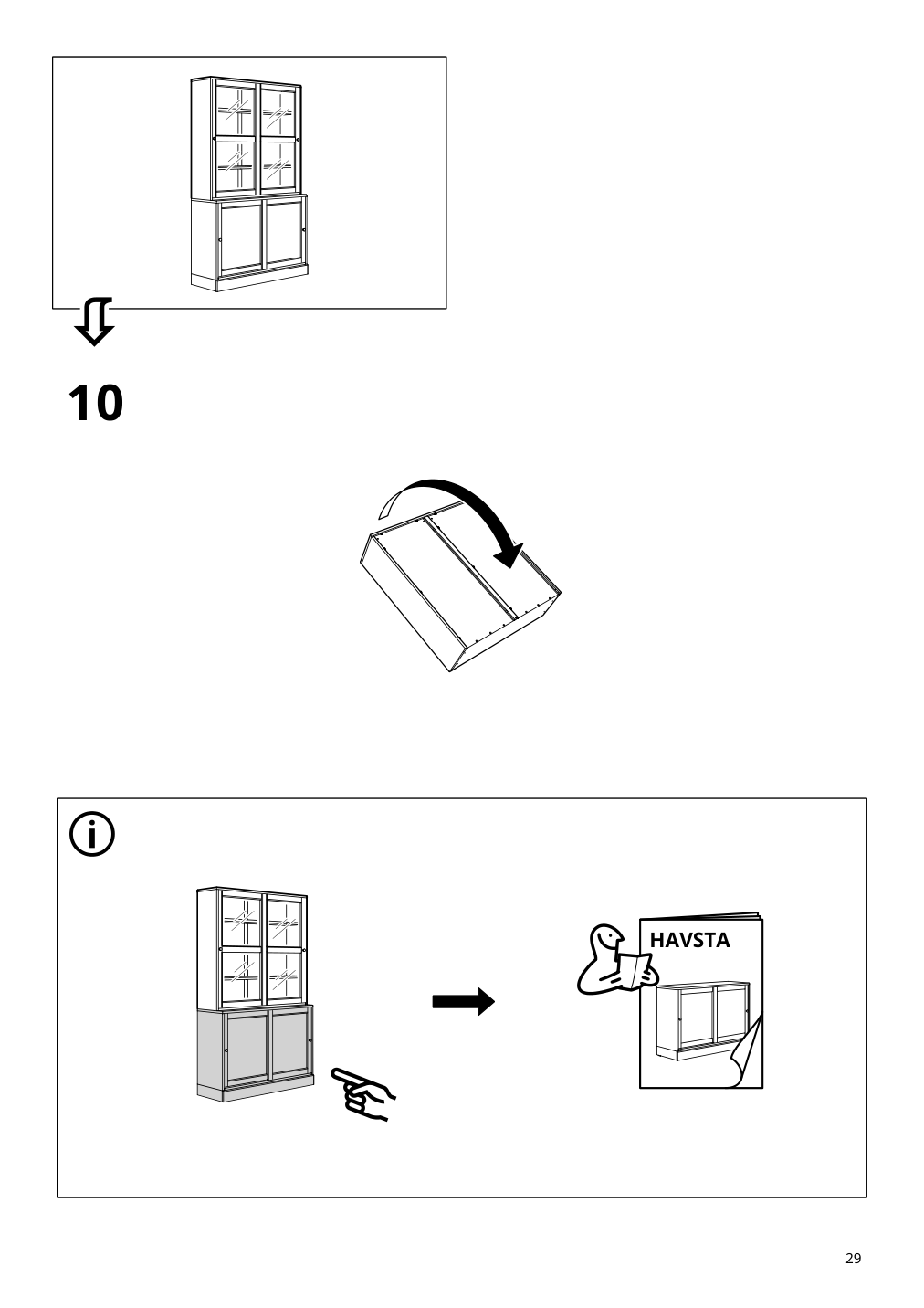 Assembly instructions for IKEA Havsta glass door cabinet black | Page 29 - IKEA HAVSTA storage with sliding glass doors 595.348.78