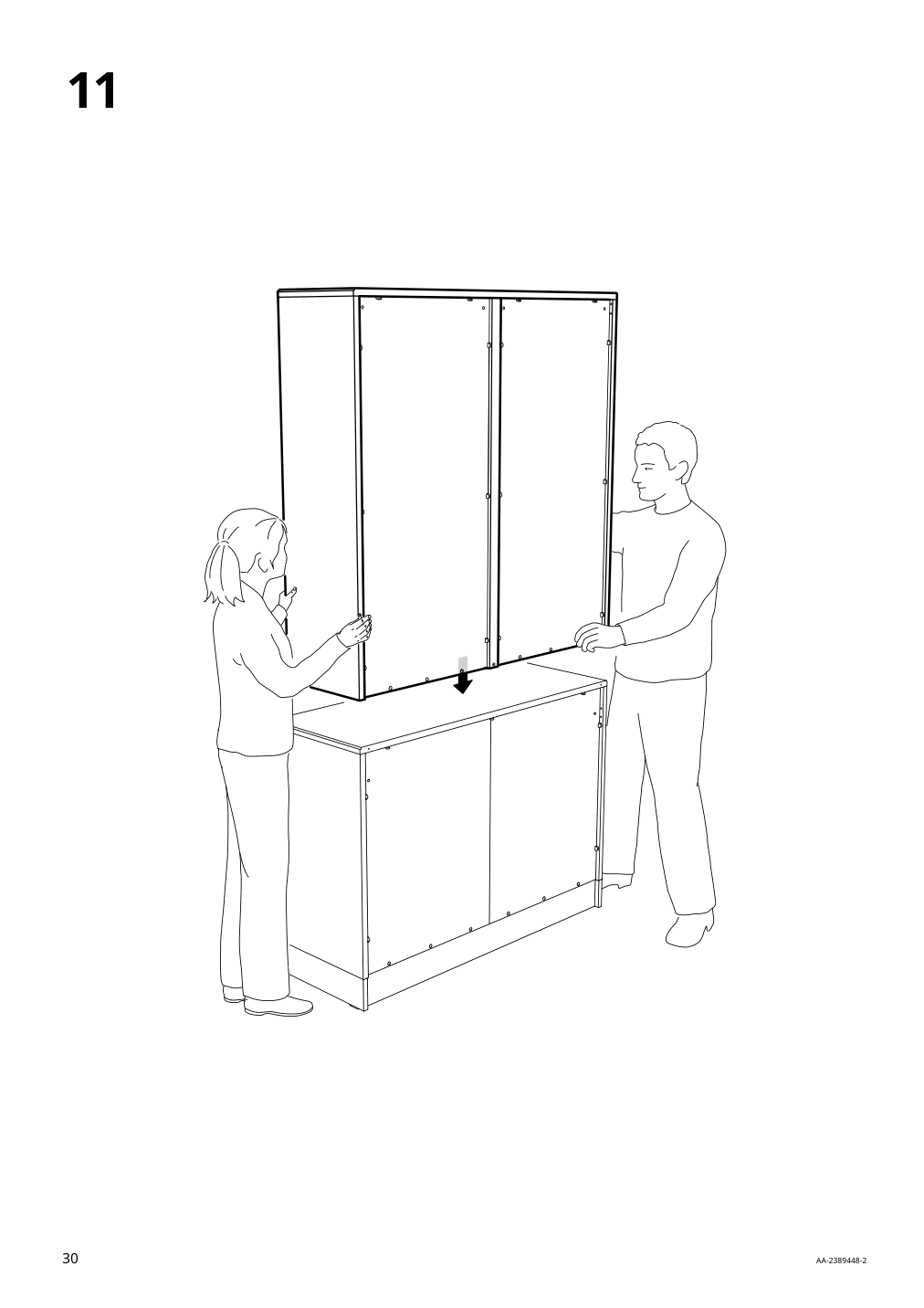 Assembly instructions for IKEA Havsta glass door cabinet black | Page 30 - IKEA HAVSTA storage with sliding glass doors 595.348.78