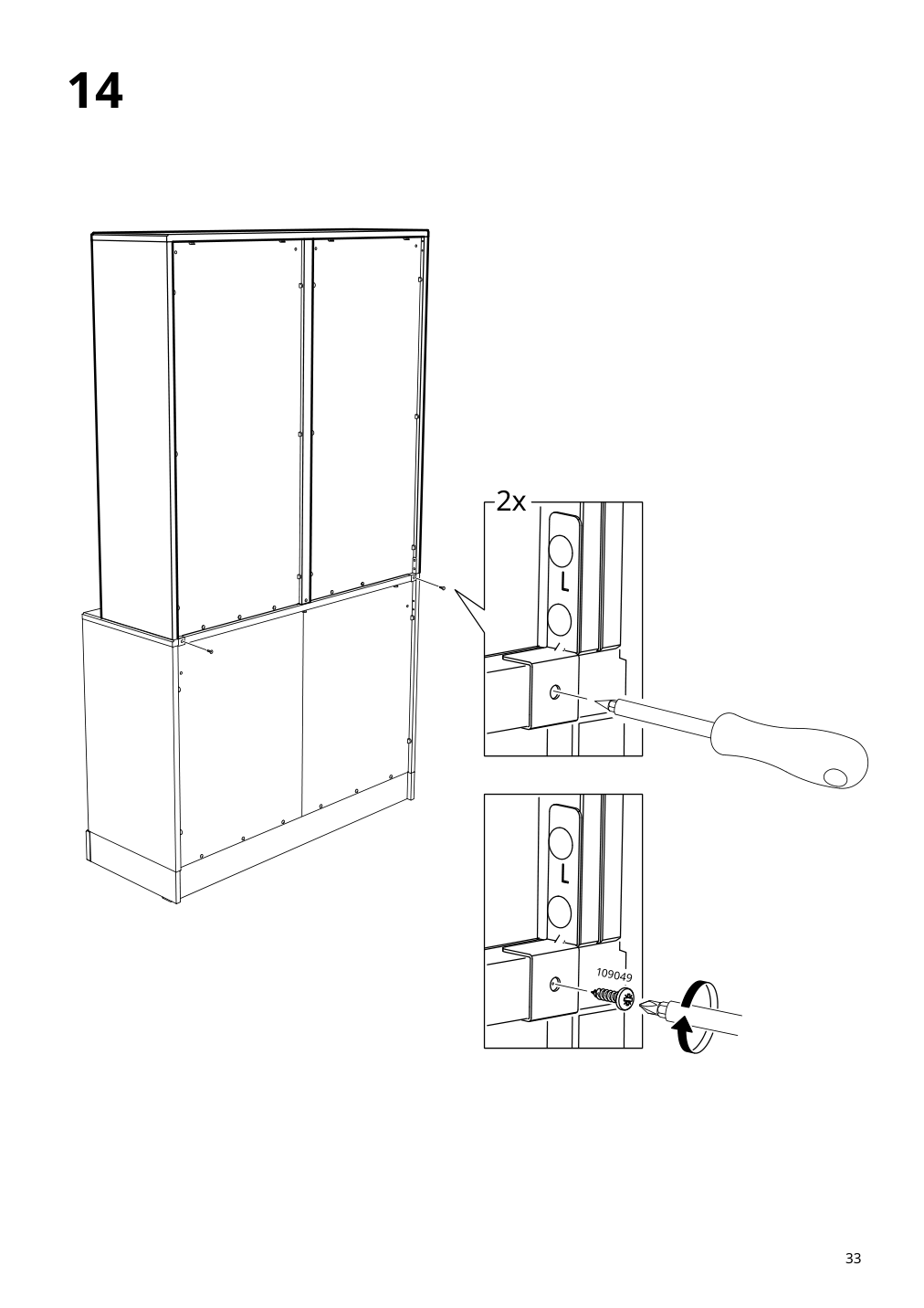 Assembly instructions for IKEA Havsta glass door cabinet black | Page 33 - IKEA HAVSTA storage with sliding glass doors 595.348.78