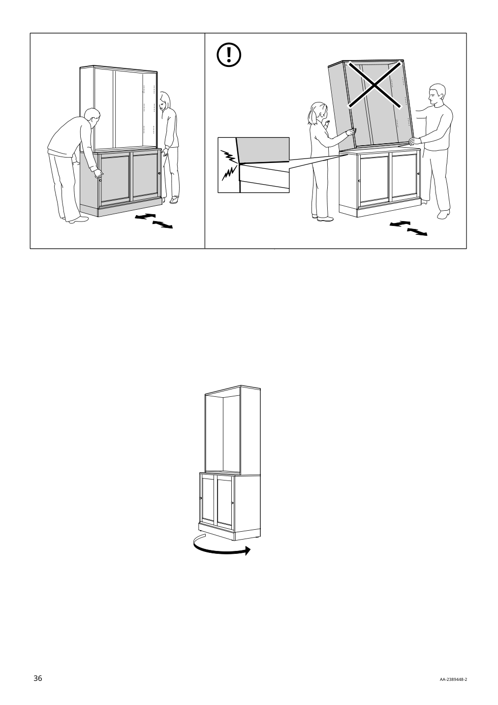 Assembly instructions for IKEA Havsta glass door cabinet black | Page 36 - IKEA HAVSTA storage with sliding glass doors 595.348.78