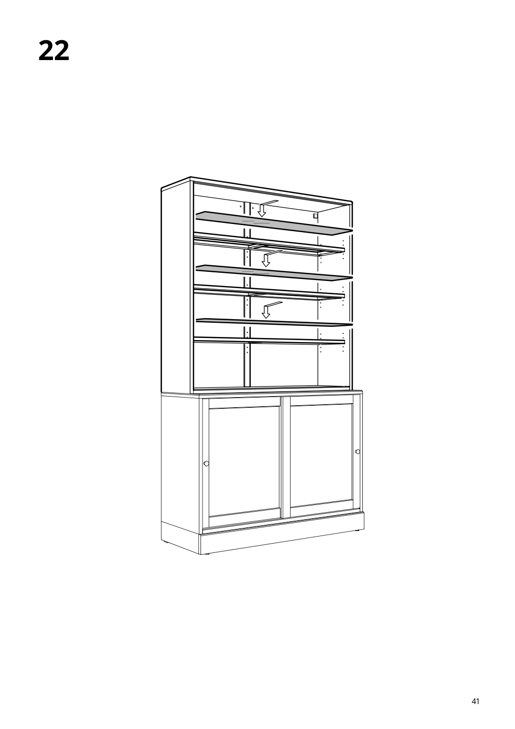 Assembly instructions for IKEA Havsta glass door cabinet black | Page 41 - IKEA HAVSTA storage with sliding glass doors 595.348.78