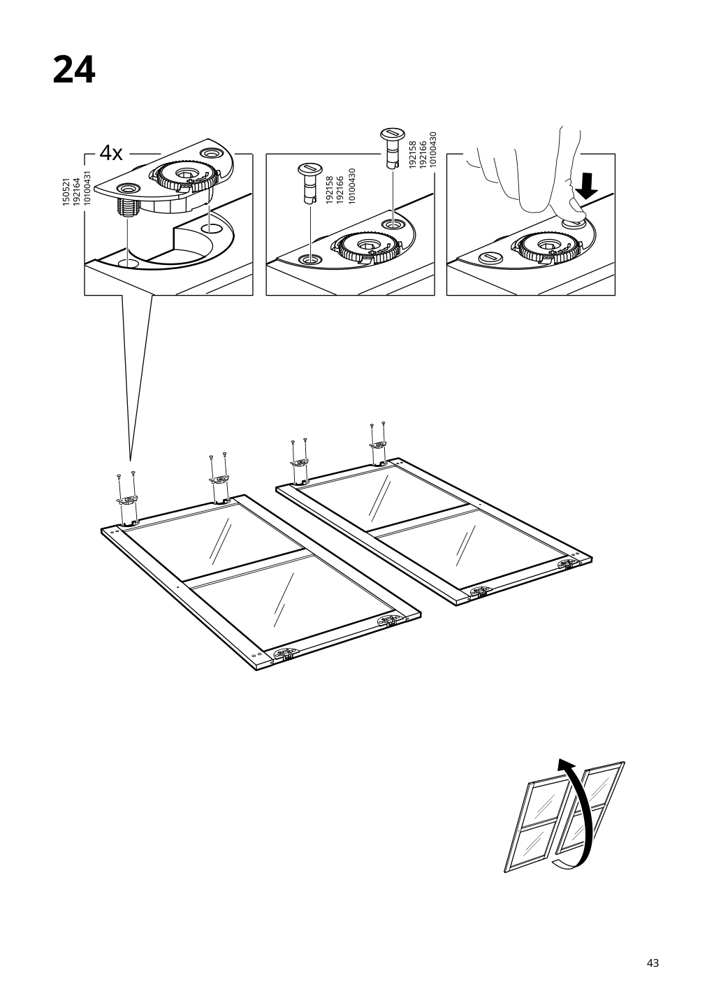 Assembly instructions for IKEA Havsta glass door cabinet black | Page 43 - IKEA HAVSTA storage with sliding glass doors 595.348.78