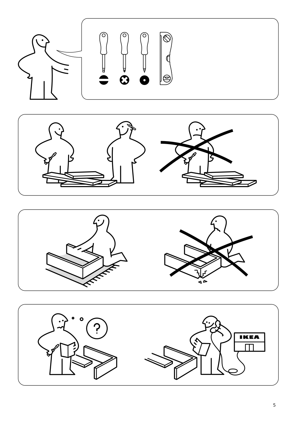 Assembly instructions for IKEA Havsta glass door cabinet black | Page 5 - IKEA HAVSTA storage with sliding glass doors 595.348.78