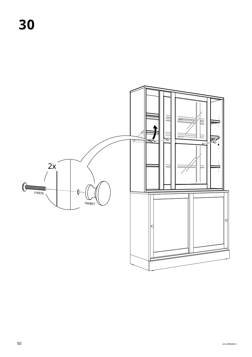 Assembly instructions for IKEA Havsta glass door cabinet black | Page 50 - IKEA HAVSTA storage with sliding glass doors 595.348.78