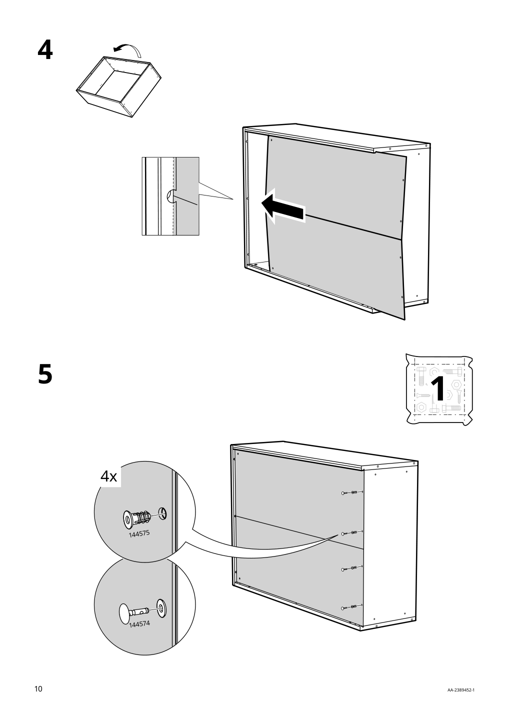 Assembly instructions for IKEA Havsta glass door cabinet gray beige | Page 10 - IKEA HAVSTA glass-door cabinet 405.292.59