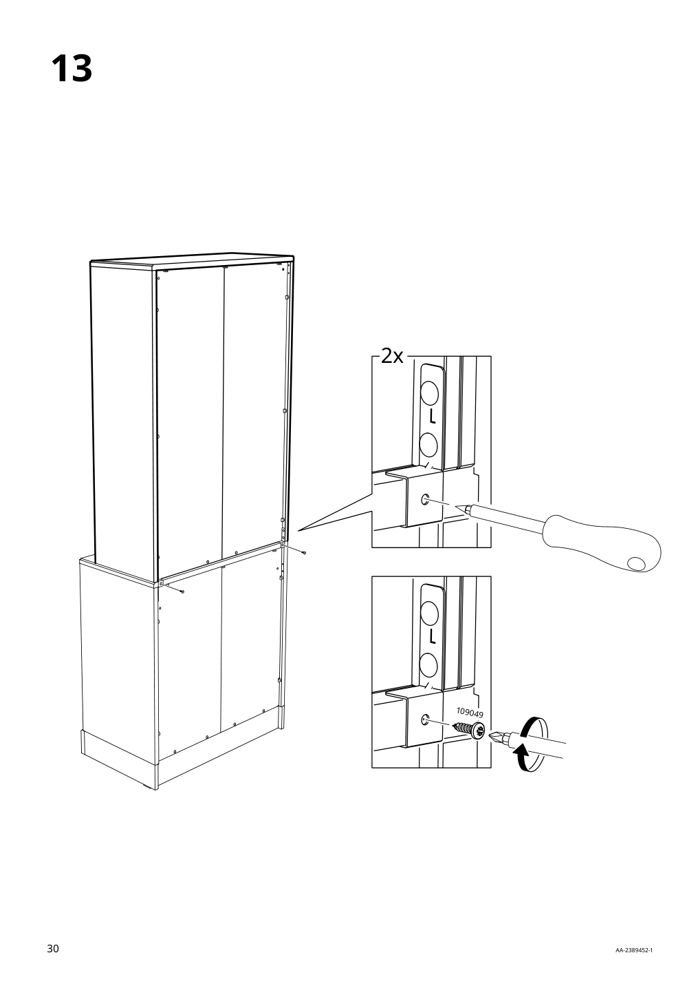 Assembly instructions for IKEA Havsta glass door cabinet gray beige | Page 30 - IKEA HAVSTA glass-door cabinet 405.292.59