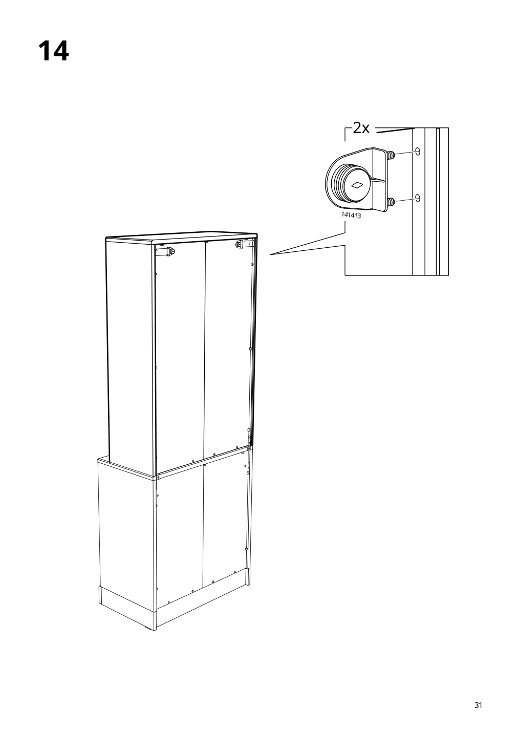 Assembly instructions for IKEA Havsta glass door cabinet gray beige | Page 31 - IKEA HAVSTA glass-door cabinet 405.292.59