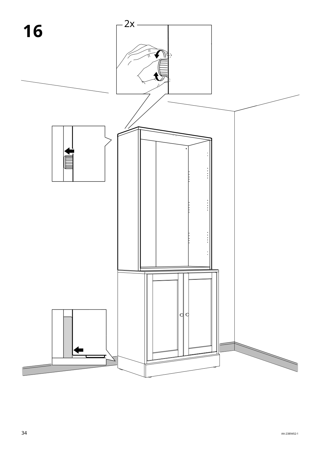 Assembly instructions for IKEA Havsta glass door cabinet gray beige | Page 34 - IKEA HAVSTA glass-door cabinet 405.292.59