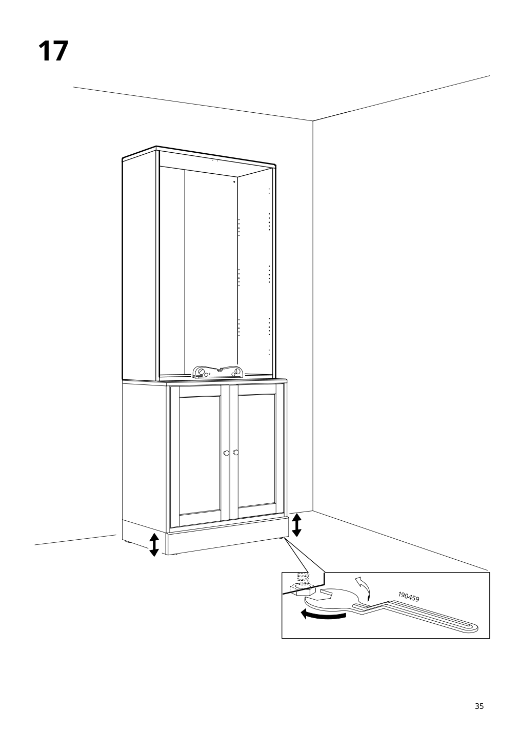 Assembly instructions for IKEA Havsta glass door cabinet gray beige | Page 35 - IKEA HAVSTA glass-door cabinet 405.292.59