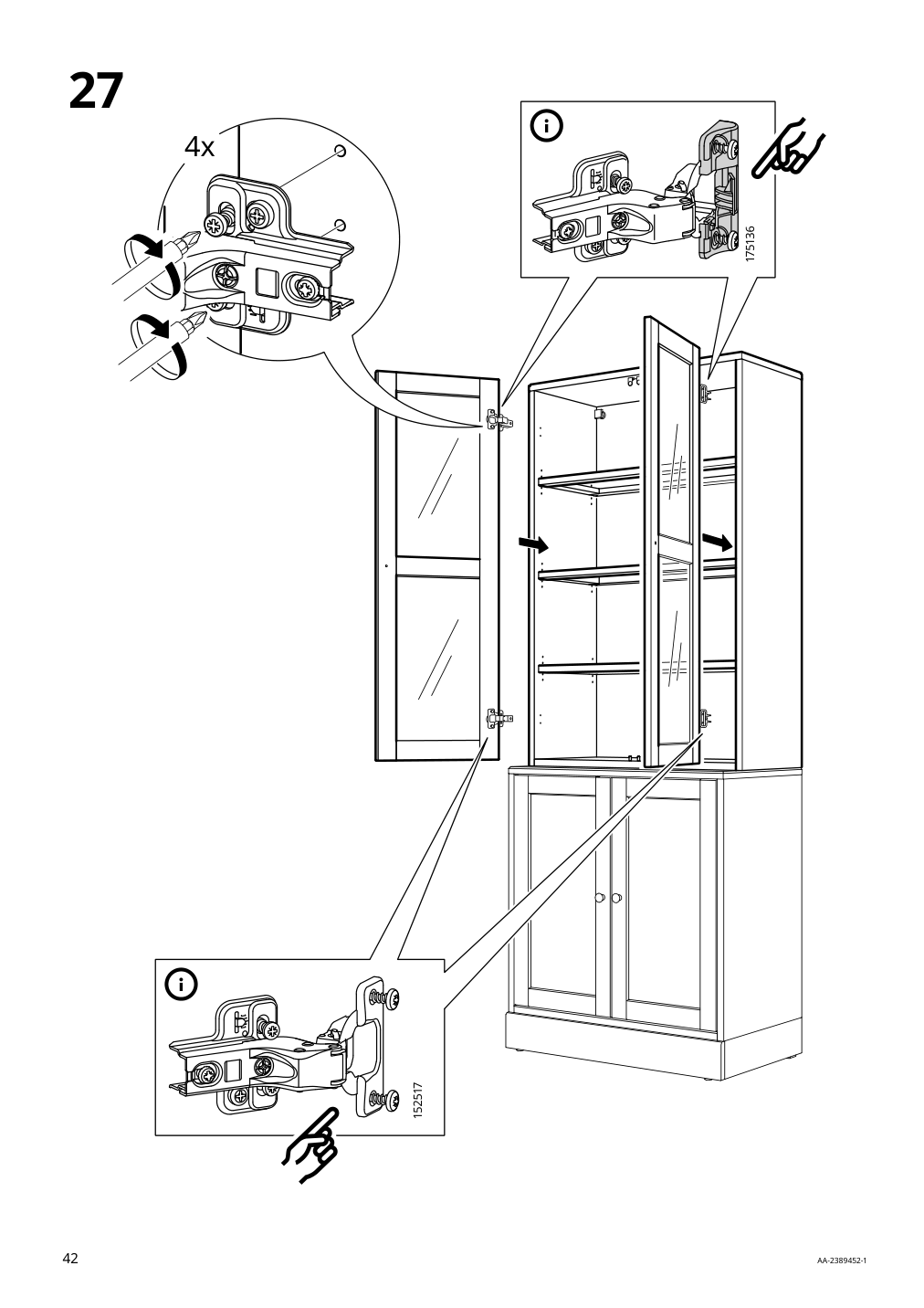 Assembly instructions for IKEA Havsta glass door cabinet gray beige | Page 42 - IKEA HAVSTA glass-door cabinet 405.292.59