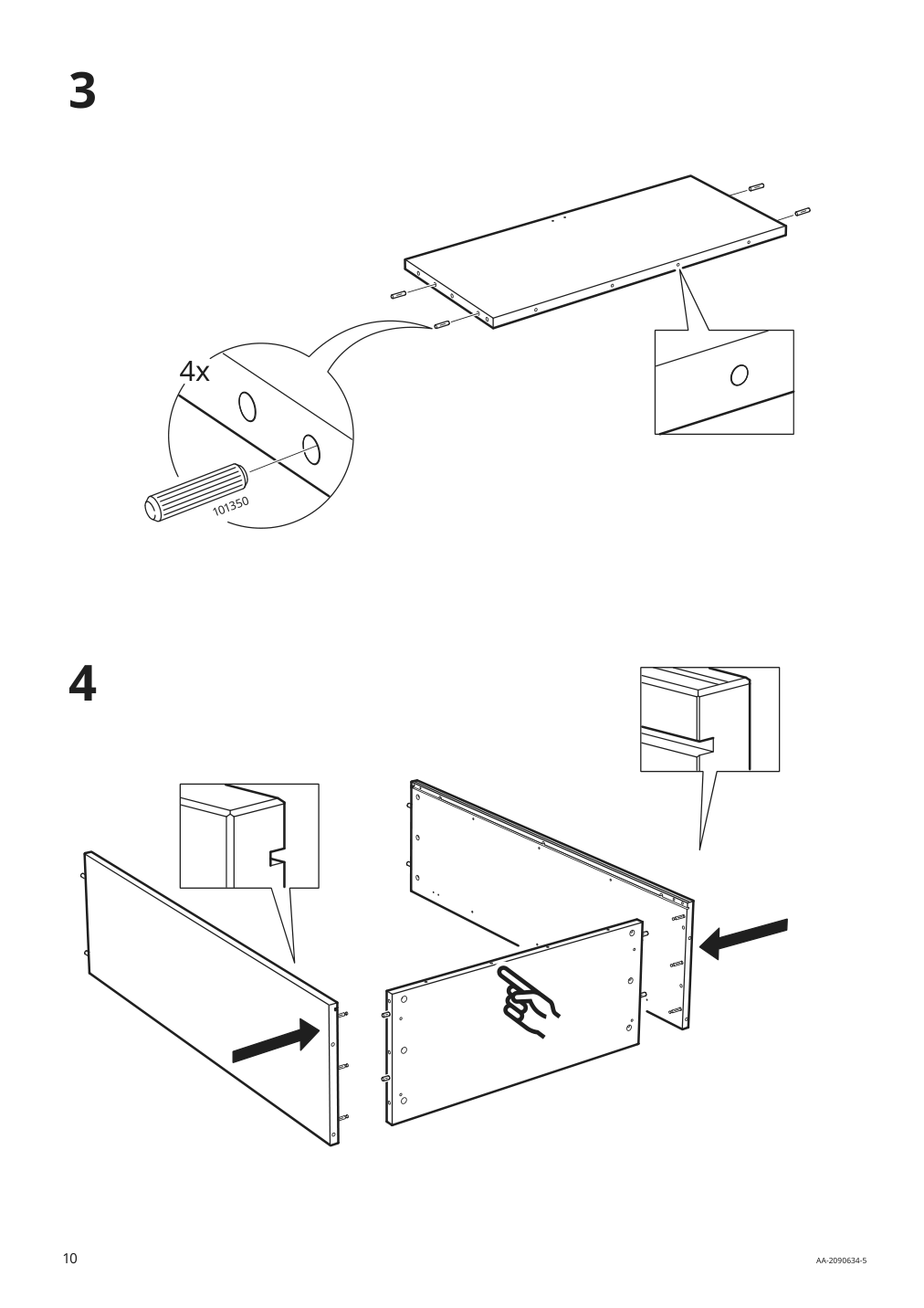 Assembly instructions for IKEA Havsta glass door cabinet gray | Page 10 - IKEA HAVSTA storage combination w/glass doors 492.659.23