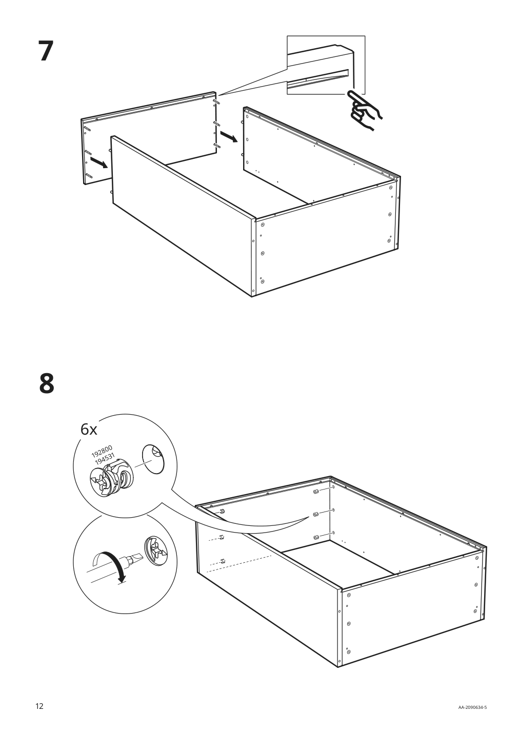 Assembly instructions for IKEA Havsta glass door cabinet gray | Page 12 - IKEA HAVSTA TV storage combination/glass doors 193.861.96