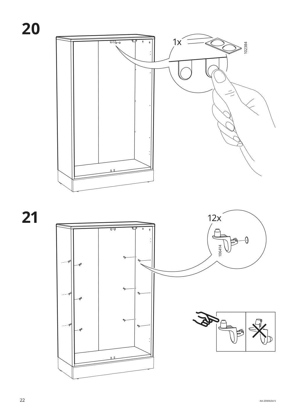 Assembly instructions for IKEA Havsta glass door cabinet gray | Page 22 - IKEA HAVSTA glass-door cabinet with base 292.751.07