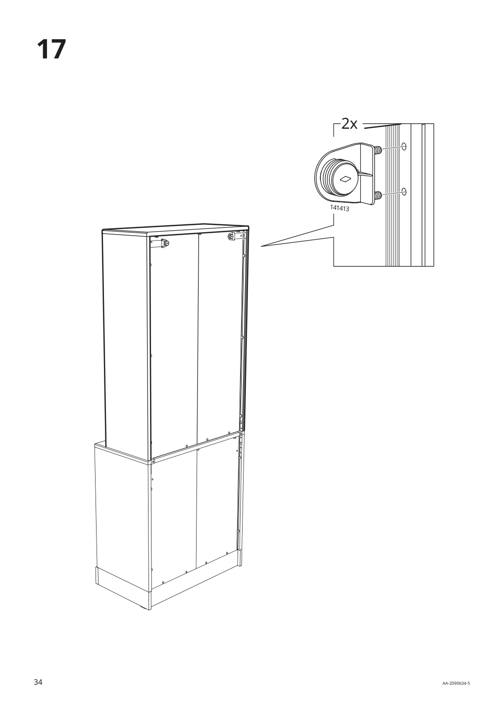 Assembly instructions for IKEA Havsta glass door cabinet gray | Page 34 - IKEA HAVSTA storage combination w/glass doors 492.659.23