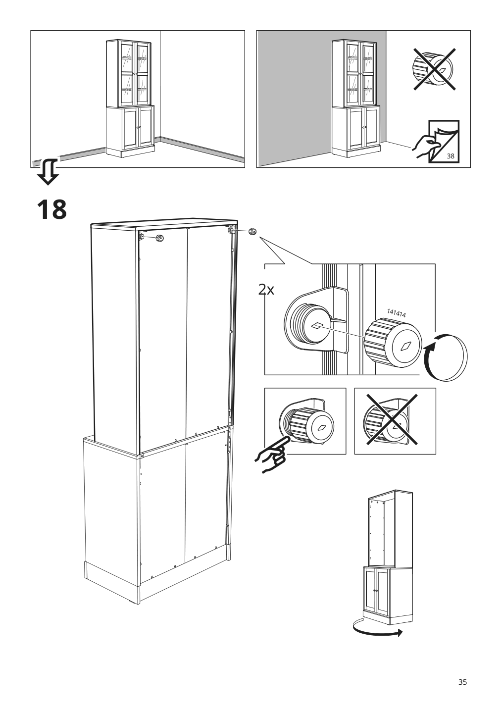 Assembly instructions for IKEA Havsta glass door cabinet gray | Page 35 - IKEA HAVSTA glass-door cabinet with base 292.751.07