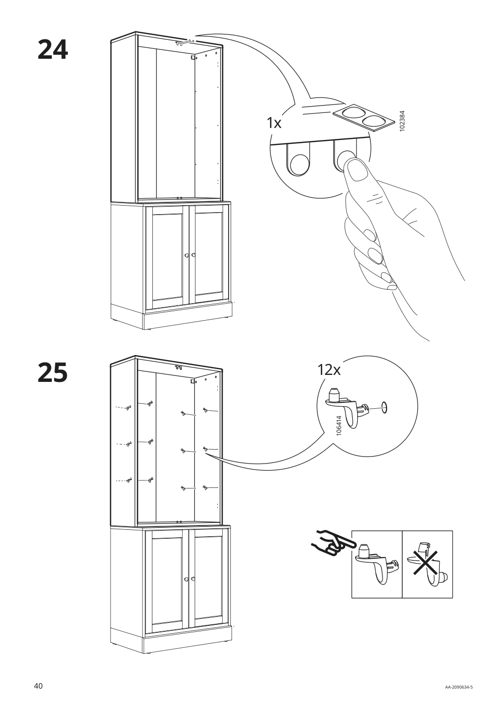 Assembly instructions for IKEA Havsta glass door cabinet gray | Page 40 - IKEA HAVSTA glass-door cabinet with base 292.751.07