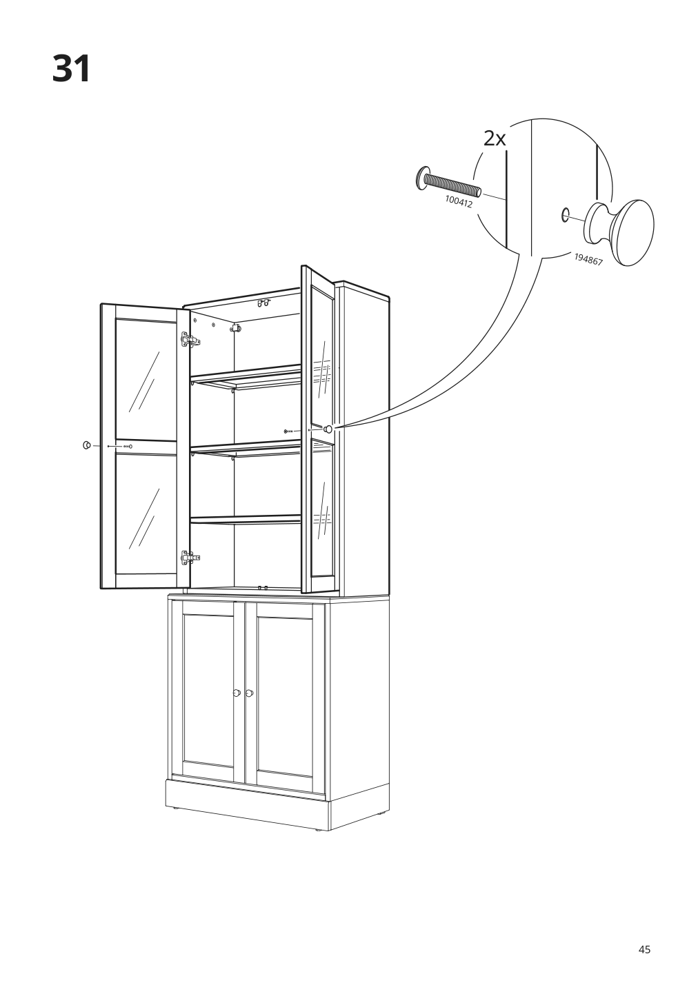 Assembly instructions for IKEA Havsta glass door cabinet gray | Page 45 - IKEA HAVSTA storage combination w/glass doors 492.659.23