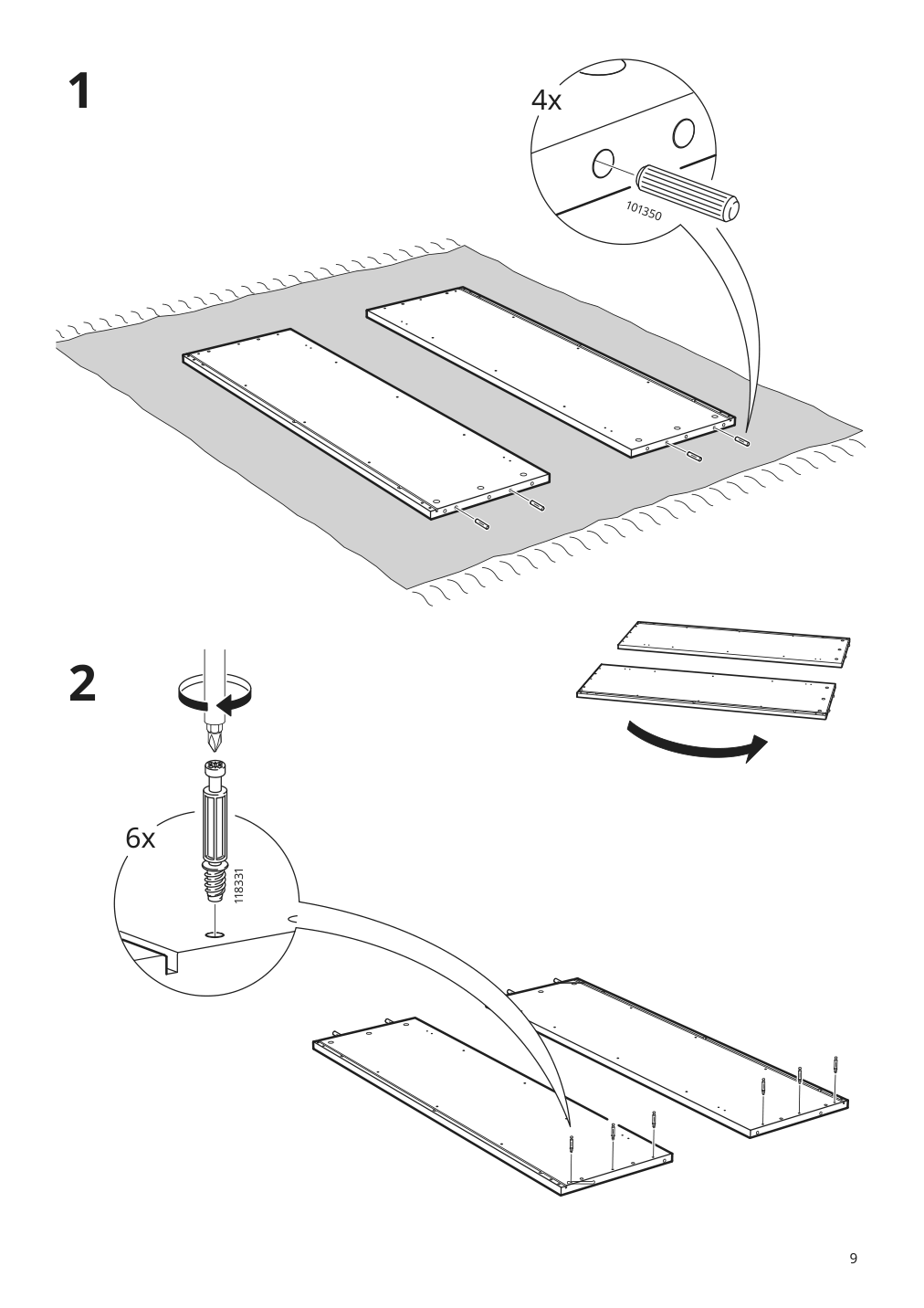 Assembly instructions for IKEA Havsta glass door cabinet gray | Page 9 - IKEA HAVSTA glass-door cabinet with base 292.751.07