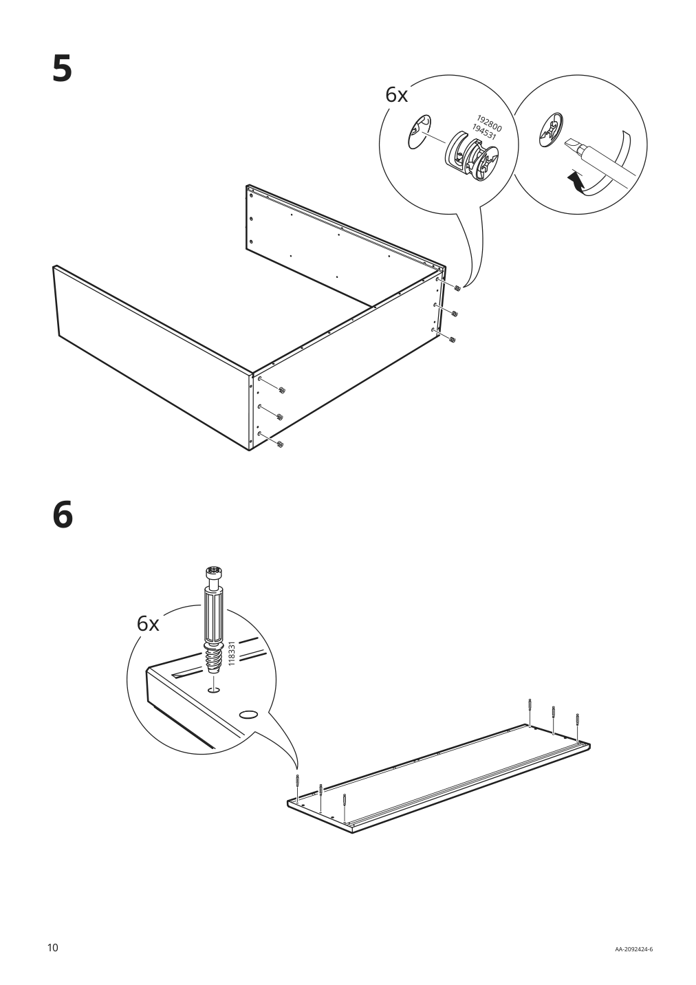 Assembly instructions for IKEA Havsta glass door cabinet gray | Page 10 - IKEA HAVSTA glass-door cabinet with base 392.751.16