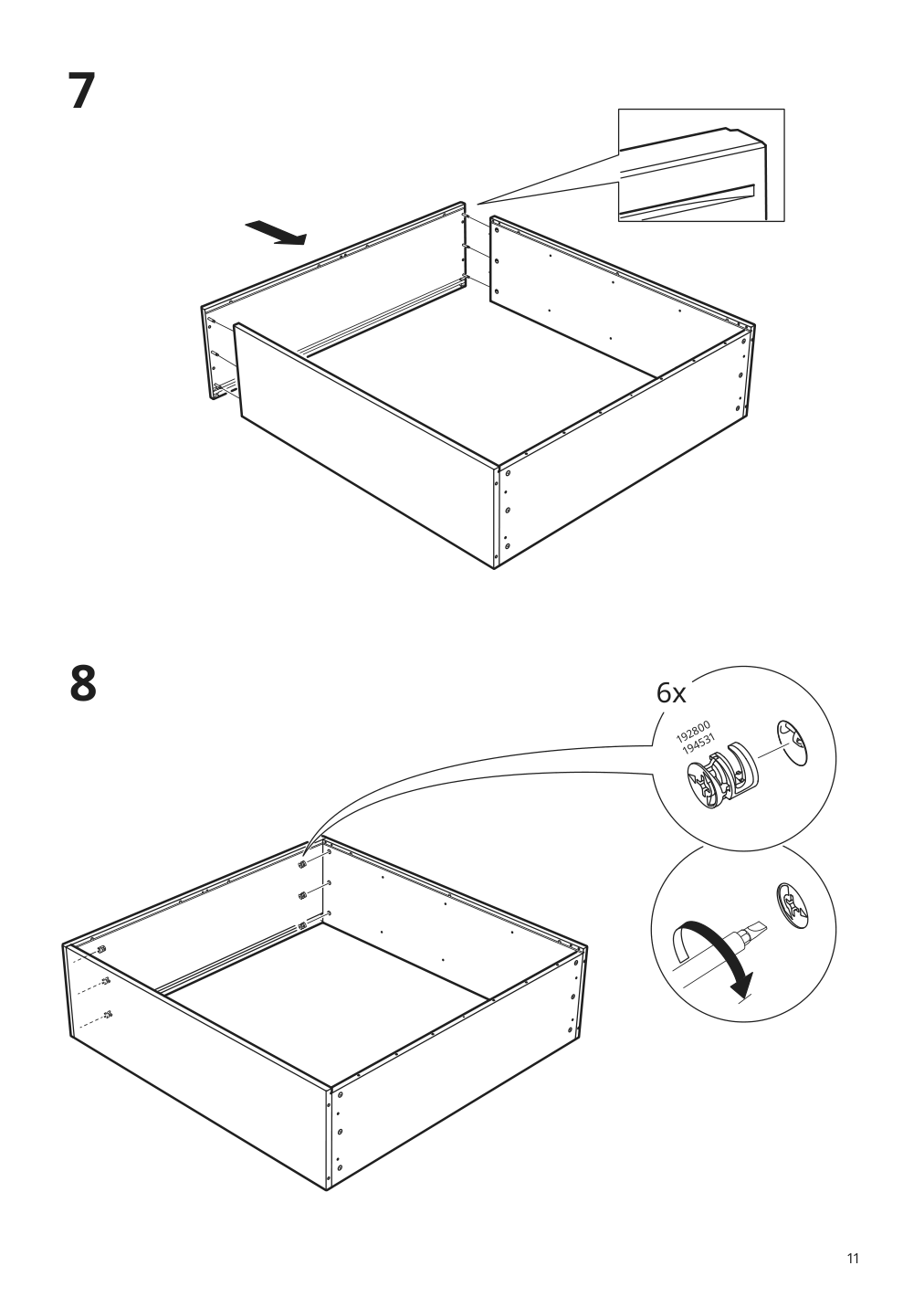 Assembly instructions for IKEA Havsta glass door cabinet gray | Page 11 - IKEA HAVSTA storage with sliding glass doors 892.752.32