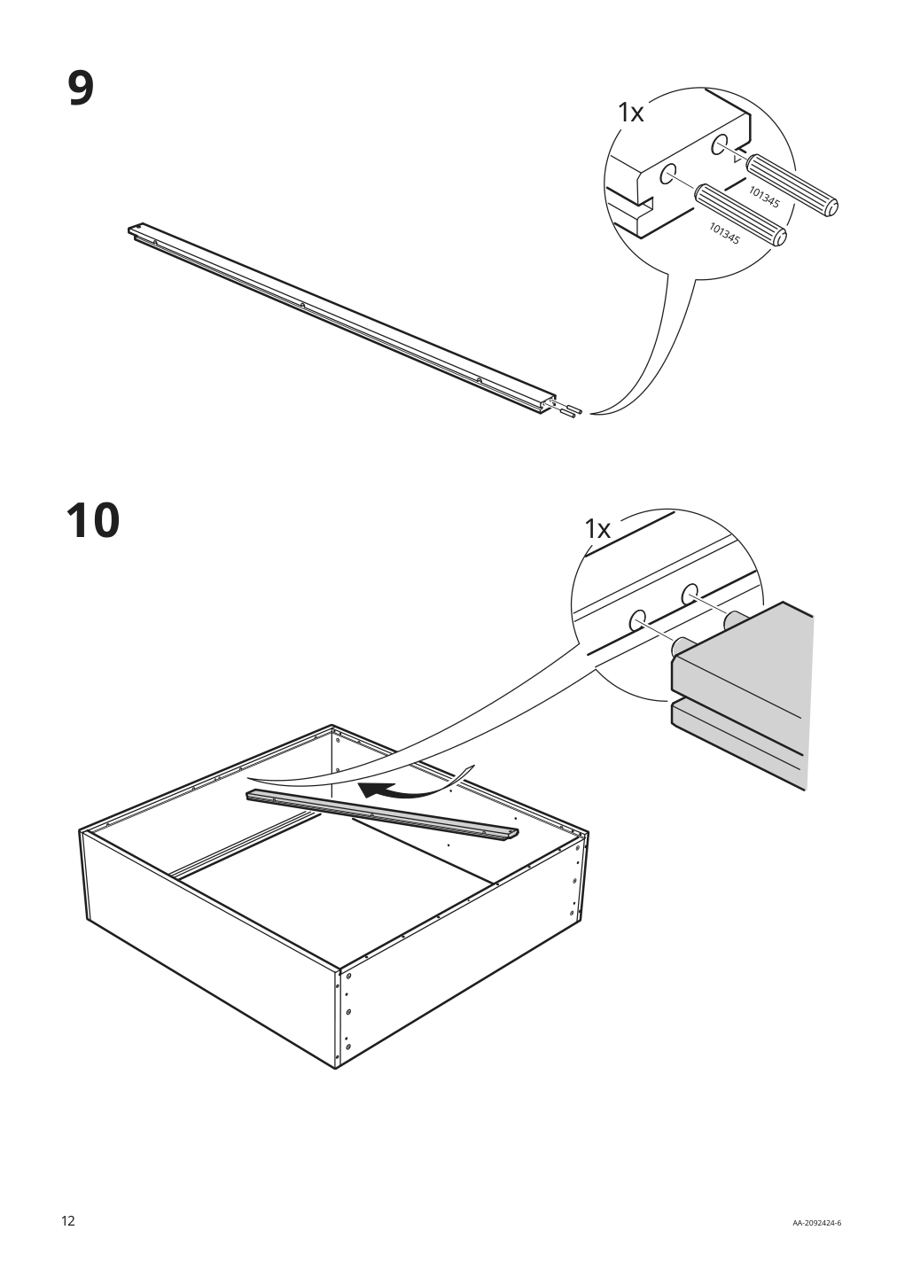 Assembly instructions for IKEA Havsta glass door cabinet gray | Page 12 - IKEA HAVSTA storage with sliding glass doors 192.660.66