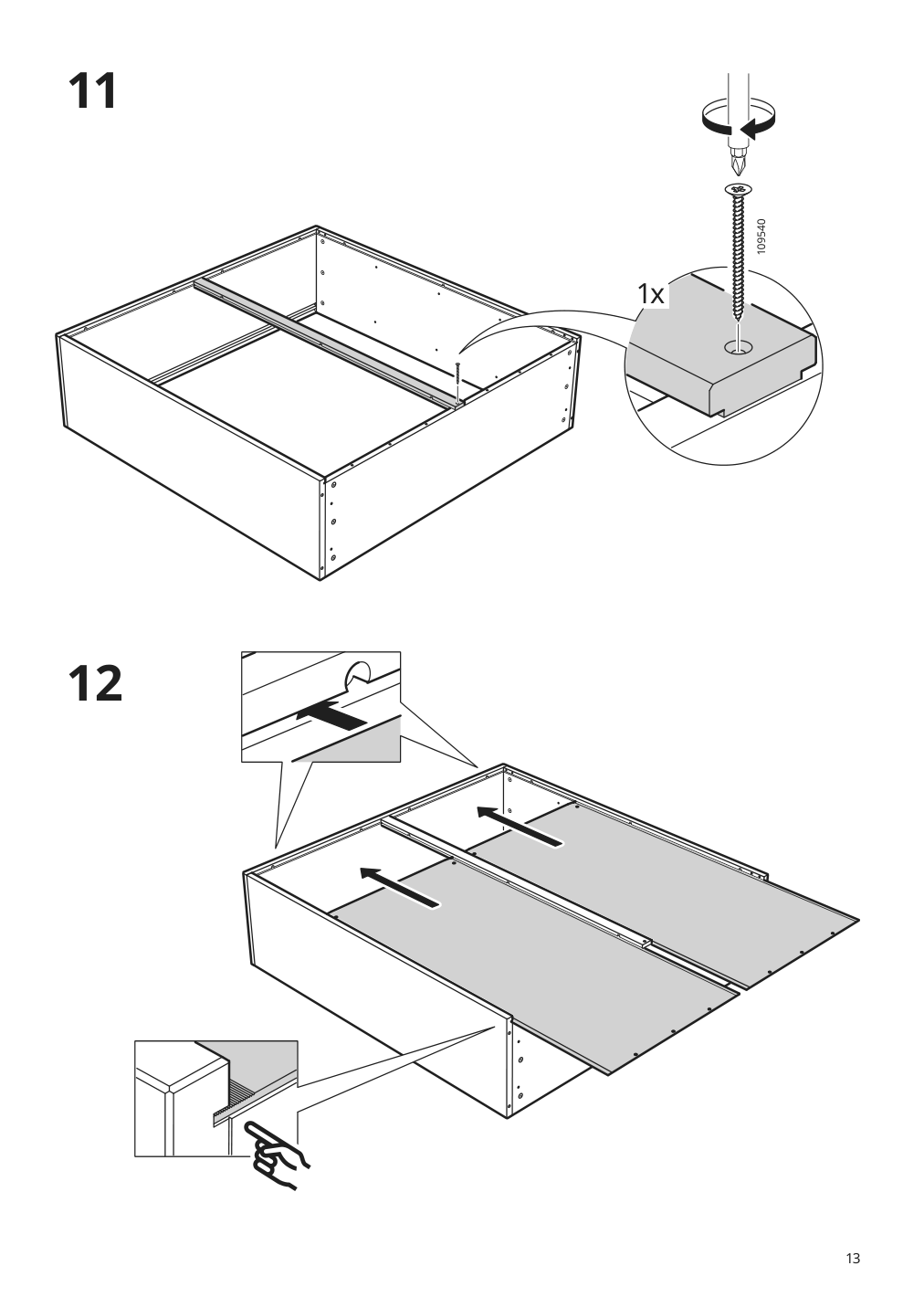 Assembly instructions for IKEA Havsta glass door cabinet gray | Page 13 - IKEA HAVSTA storage with sliding glass doors 892.752.32