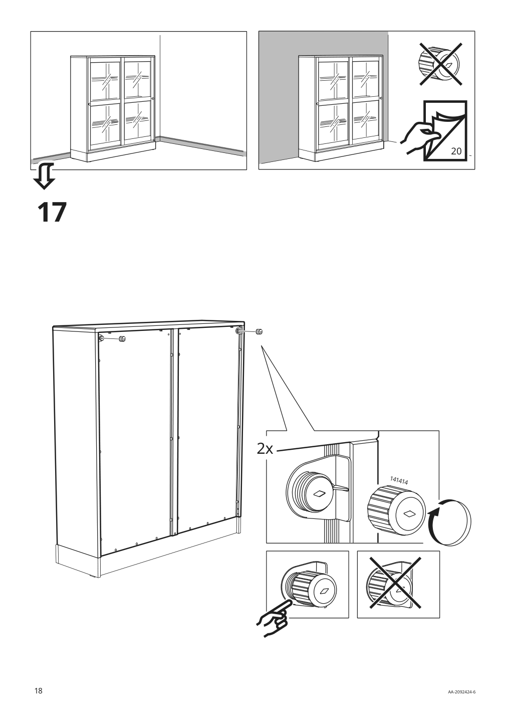 Assembly instructions for IKEA Havsta glass door cabinet gray | Page 18 - IKEA HAVSTA storage with sliding glass doors 192.659.05