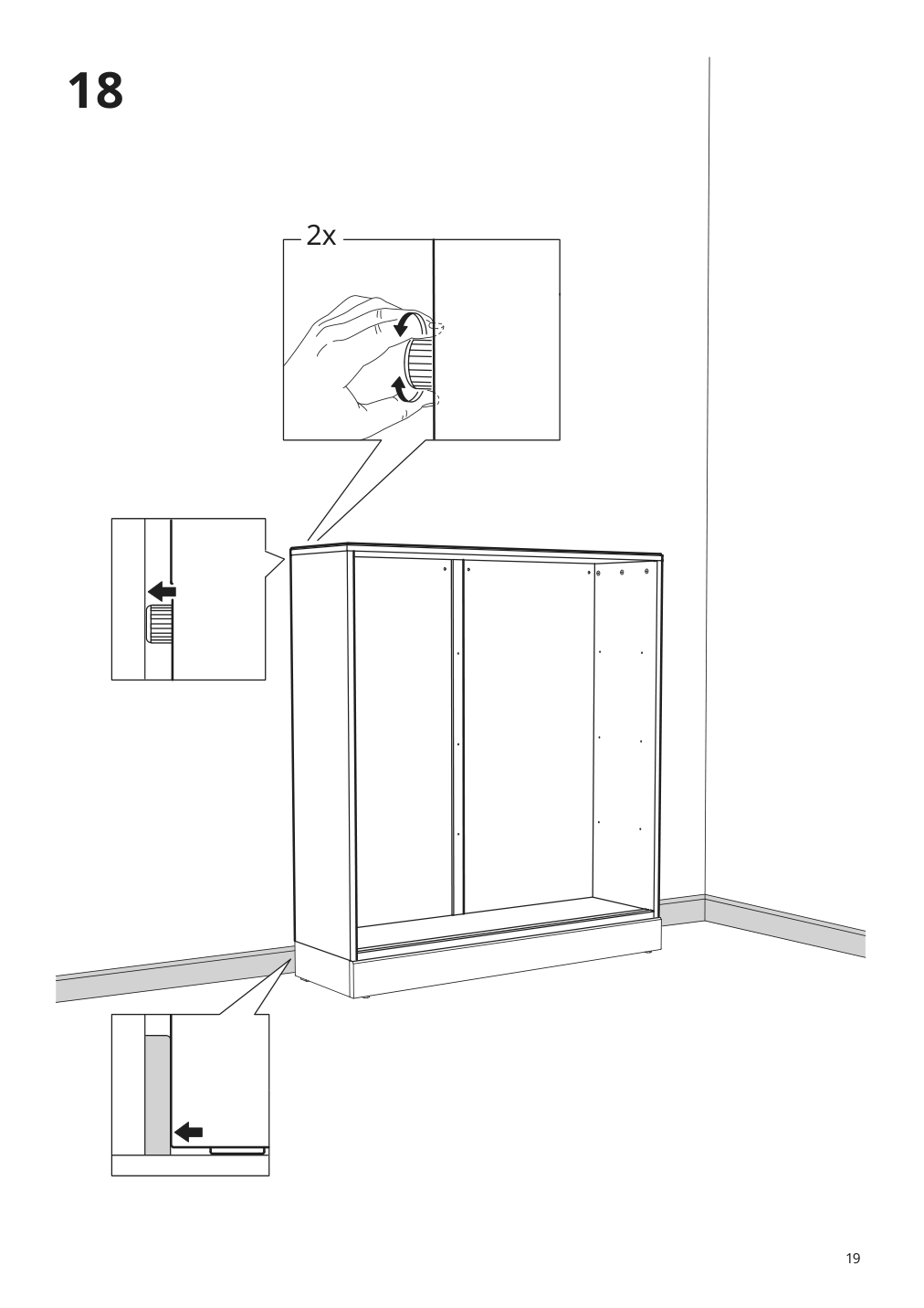 Assembly instructions for IKEA Havsta glass door cabinet gray | Page 19 - IKEA HAVSTA storage with sliding glass doors 192.660.66