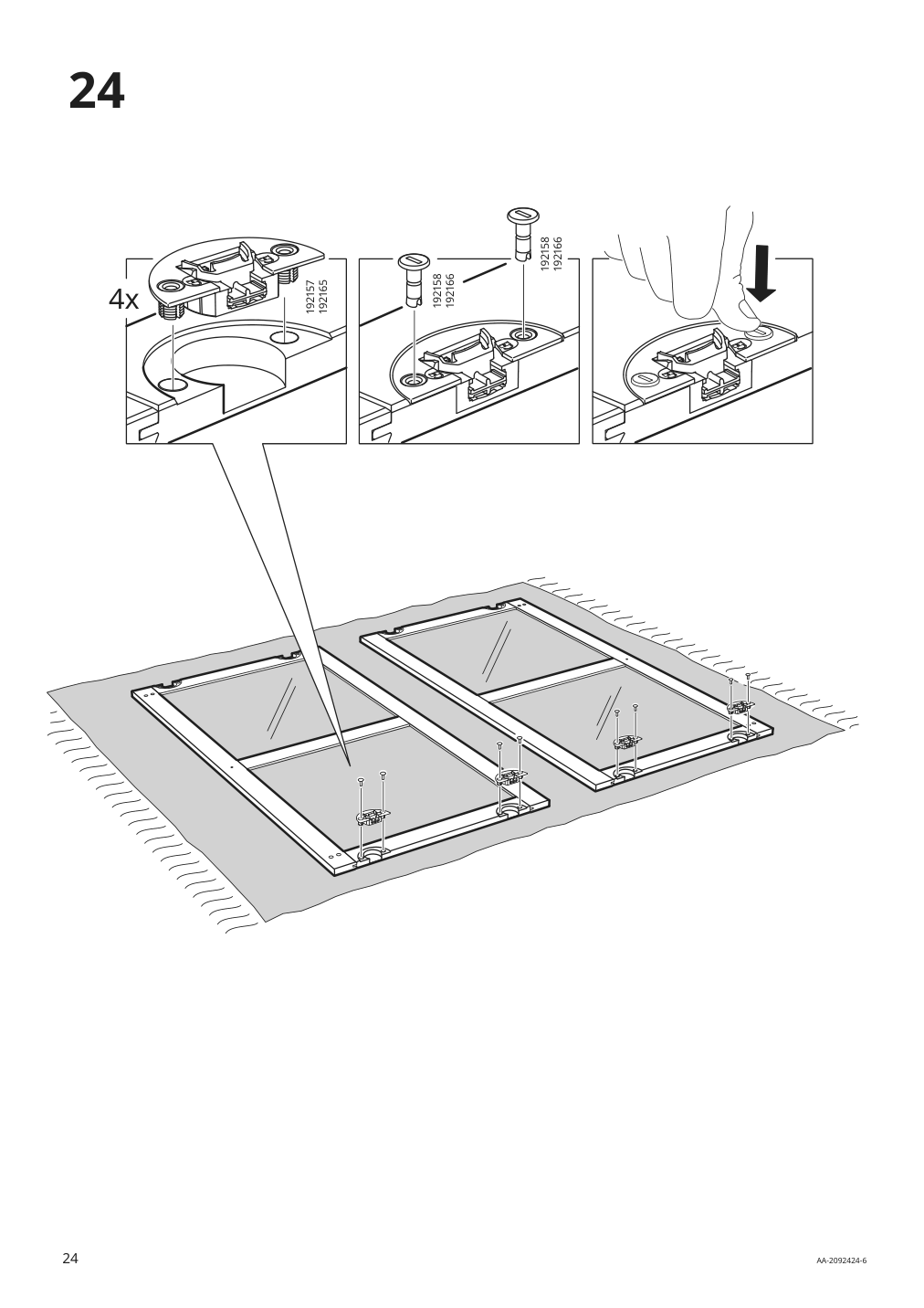 Assembly instructions for IKEA Havsta glass door cabinet gray | Page 24 - IKEA HAVSTA glass-door cabinet 004.151.94