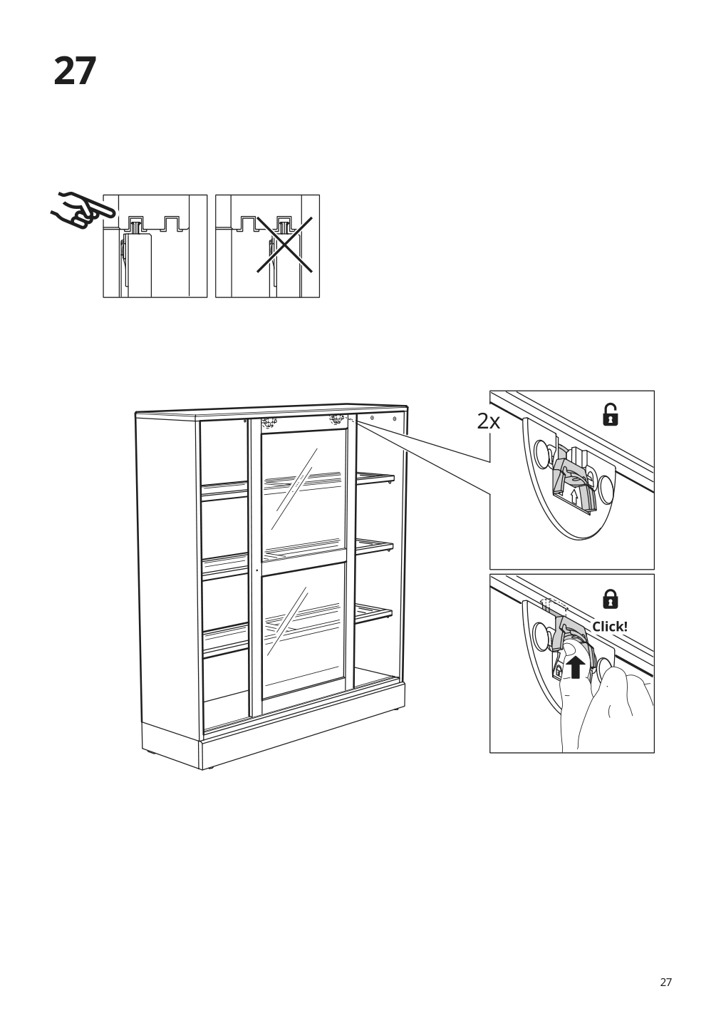 Assembly instructions for IKEA Havsta glass door cabinet gray | Page 27 - IKEA HAVSTA storage with sliding glass doors 192.659.05