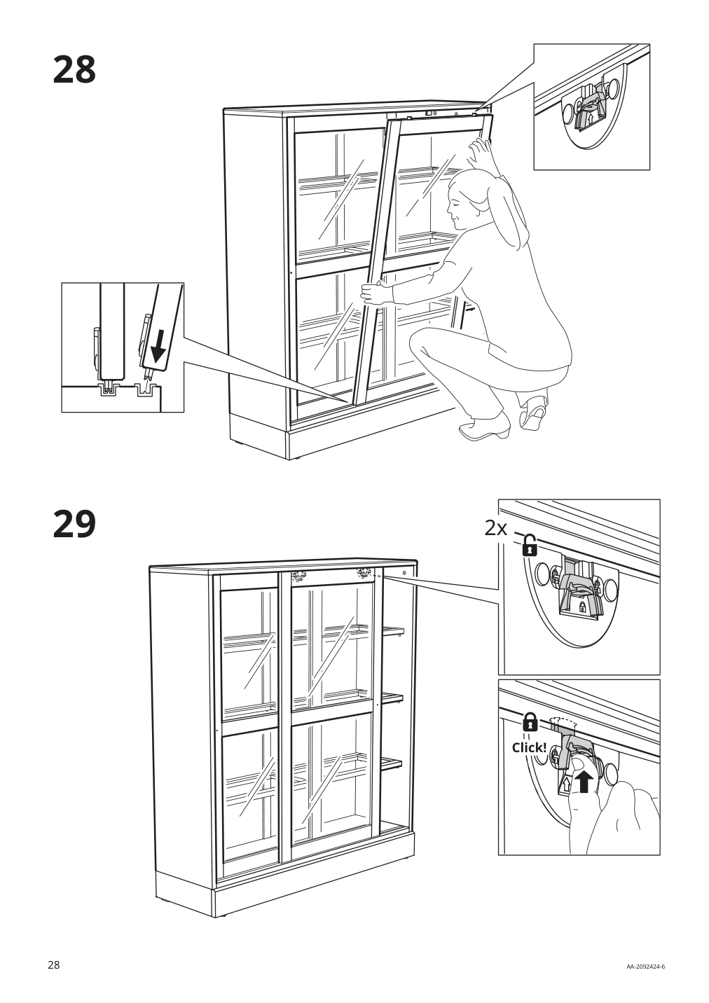 Assembly instructions for IKEA Havsta glass door cabinet gray | Page 28 - IKEA HAVSTA storage with sliding glass doors 892.752.32