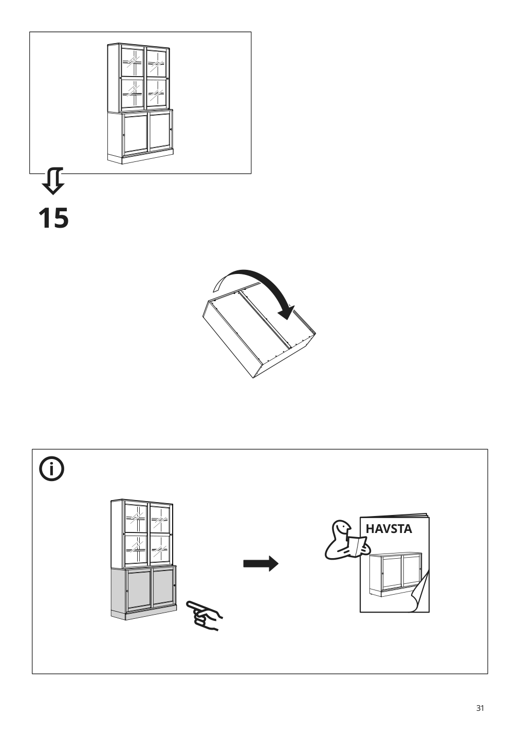 Assembly instructions for IKEA Havsta glass door cabinet gray | Page 31 - IKEA HAVSTA glass-door cabinet with base 392.751.16